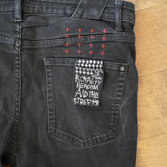 Ksubi Van Winkle Rebel Mid Rise Skinny Fit Jeans Black Mens Size 36 - Picture 8 of 9